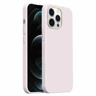 For iPhone 12 Pro Max Burom Cloud Sensing Ultra-thin Liquid Silicone Full Coverage Phone Case(Antique White)