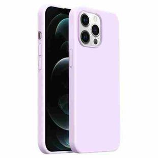 For iPhone 12 Pro Max Burom Cloud Sensing Ultra-thin Liquid Silicone Full Coverage Phone Case(Bean Purple)