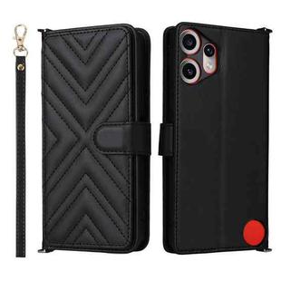 For Nothing CMF Phone 2 Pro Multifunctional 6-Card Slots Leather Phone Case with Wrist Strap(Black)