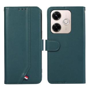 For Redmi 13X ABEEL Delicate Texture Splicing RFID Leather Phone Case(Green)