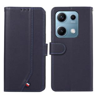 For Redmi Note 14s ABEEL Delicate Texture Splicing RFID Leather Phone Case(Blue)