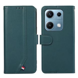 For Redmi Note 14s ABEEL Delicate Texture Splicing RFID Leather Phone Case(Green)