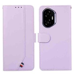 For Honor 400 ABEEL Delicate Texture Splicing RFID Leather Phone Case(Purple)