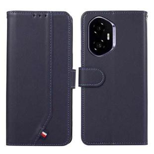 For Honor 400 ABEEL Delicate Texture Splicing RFID Leather Phone Case(Blue)