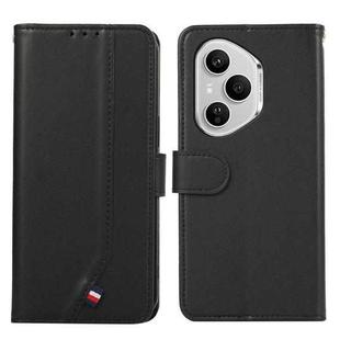 For Honor 400 Pro Global 160.8mm ABEEL Delicate Texture Splicing RFID Leather Phone Case(Black)