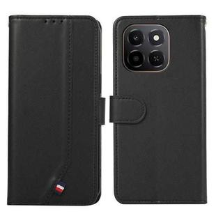 For Honor X6c 4G ABEEL Delicate Texture Splicing RFID Leather Phone Case(Black)