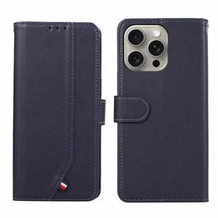 For iPhone 13 Pro Max ABEEL Delicate Texture Splicing RFID Leather Phone Case(Blue)