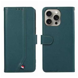 For iPhone 13 Pro Max ABEEL Delicate Texture Splicing RFID Leather Phone Case(Green)