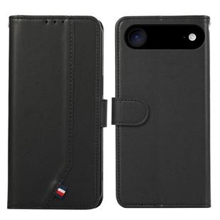 For iPhone 17 Air ABEEL Delicate Texture Splicing RFID Leather Phone Case(Black)
