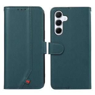 For Samsung Galaxy A17 5G ABEEL Delicate Texture Splicing RFID Leather Phone Case(Green)