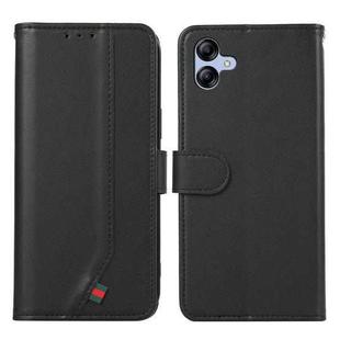For Samsung Galaxy A07 5G ABEEL Delicate Texture Splicing RFID Leather Phone Case(Black)