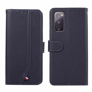 For Samsung Galaxy S20 FE ABEEL Delicate Texture Splicing RFID Leather Phone Case(Blue)