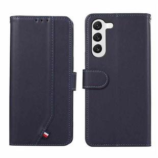 For Samsung Galaxy S23 5G ABEEL Delicate Texture Splicing RFID Leather Phone Case(Blue)