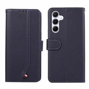 For Samsung Galaxy S24+ 5G ABEEL Delicate Texture Splicing RFID Leather Phone Case(Blue)