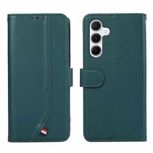 For Samsung Galaxy S24+ 5G ABEEL Delicate Texture Splicing RFID Leather Phone Case(Green)
