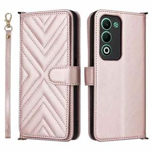 For OPPO A5 5G / 4G Global Multifunctional 6-Card Slots Leather Phone Case with Wrist Strap(Pink)