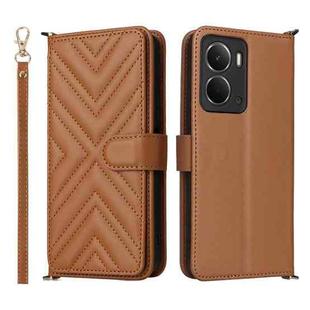 For Realme Neo7x 5G / P3 5G Multifunctional 6-Card Slots Leather Phone Case with Wrist Strap(Brown)