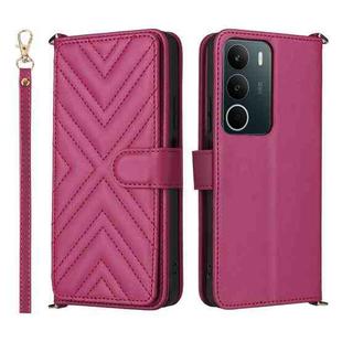 For Realme C71 4G Multifunctional 6-Card Slots Leather Phone Case with Wrist Strap(Rose Red)