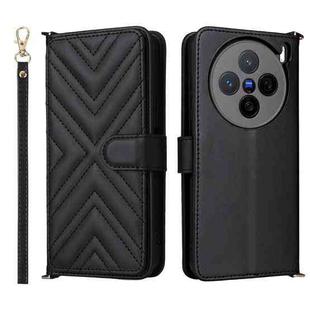 For vivo X200s 5G Multifunctional 6-Card Slots Leather Phone Case with Wrist Strap(Black)
