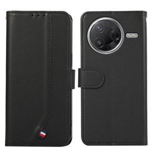 For Xiaomi Poco F7 Pro ABEEL Delicate Texture Splicing RFID Leather Phone Case(Black)