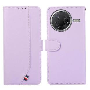 For Xiaomi Poco F7 Pro ABEEL Delicate Texture Splicing RFID Leather Phone Case(Purple)