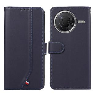 For Xiaomi Poco F7 Pro ABEEL Delicate Texture Splicing RFID Leather Phone Case(Blue)