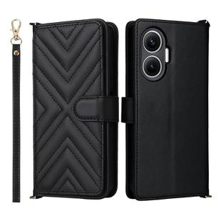 For Redmi Turbo 4 Pro 5G Multifunctional 6-Card Slots Leather Phone Case with Wrist Strap(Black)