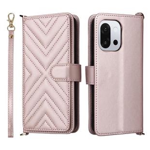 For OnePlus 13T 5G Multifunctional 6-Card Slots Leather Phone Case with Wrist Strap(Pink)