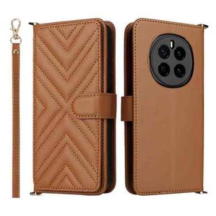 For Honor Magic7 5G Multifunctional 6-Card Slots Leather Phone Case with Wrist Strap(Brown)