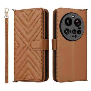 For Xiaomi 15 Ultra Multifunctional 6-Card Slots Leather Phone Case with Wrist Strap(Brown)