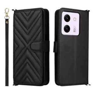 For Xiaomi Poco M7 Pro 5G Multifunctional 6-Card Slots Leather Phone Case with Wrist Strap(Black)