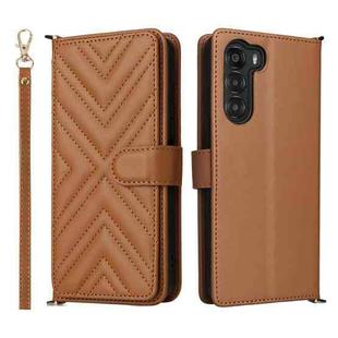 For ZTE nubia S 5G A403ZT Multifunctional 6-Card Slots Leather Phone Case with Wrist Strap(Brown)