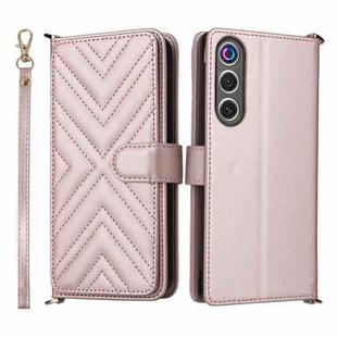 For ZTE nubia Red Magic 10 Air Multifunctional 6-Card Slots Leather Phone Case with Wrist Strap(Pink)