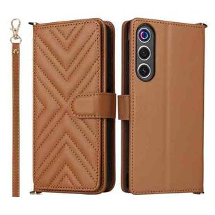 For ZTE nubia Red Magic 10 Air Multifunctional 6-Card Slots Leather Phone Case with Wrist Strap(Brown)