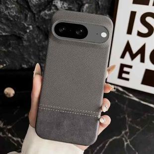 For Google Pixel 8 Stitching Cloth MagSafe Magnetic PC Hybrid PU Phone Case(Grey)