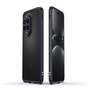 For Huawei nova 13 Pro Aurora Series Lens Protector + Metal Frame Phone Case(Black Blue)