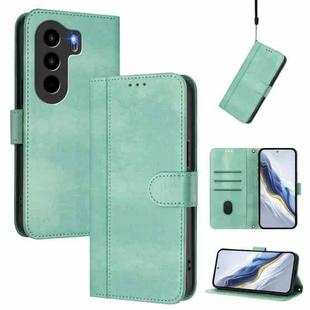 For itel Power 70 Line Splicing Buckle Retro Leather Phone Case(Mint)