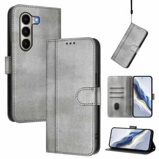 For itel A95 5G Line Splicing Buckle Retro Leather Phone Case(Grey)