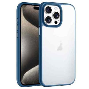 For iPhone 15 Pro Phantom Frosted Airbag Shockproof Transparent Phone Case(Blue)