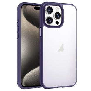 For iPhone 15 Pro Phantom Frosted Airbag Shockproof Transparent Phone Case(Purple)