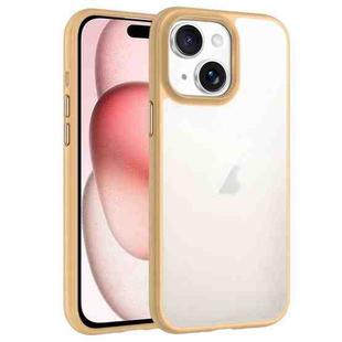 For iPhone 15 Phantom Frosted Airbag Shockproof Transparent Phone Case(Yellow)