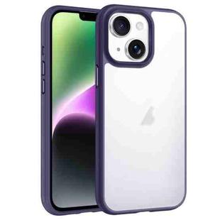 For iPhone 14 Phantom Frosted Airbag Shockproof Transparent Phone Case(Purple)