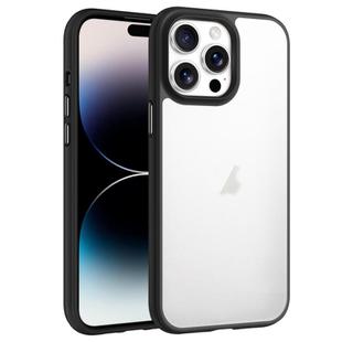 For iPhone 14 Pro Phantom Frosted Airbag Shockproof Transparent Phone Case(Black)