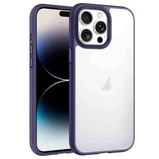 For iPhone 14 Pro Phantom Frosted Airbag Shockproof Transparent Phone Case(Purple)
