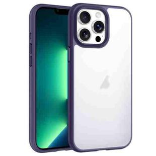 For iPhone 13 Pro Max Phantom Frosted Airbag Shockproof Transparent Phone Case(Purple)