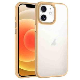 For iPhone 12 Phantom Frosted Airbag Shockproof Transparent Phone Case(Yellow)