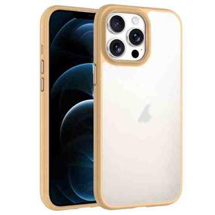 For iPhone 12 Pro Max Phantom Frosted Airbag Shockproof Transparent Phone Case(Yellow)