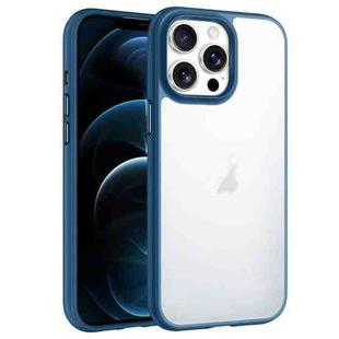 For iPhone 12 Pro Max Phantom Frosted Airbag Shockproof Transparent Phone Case(Blue)