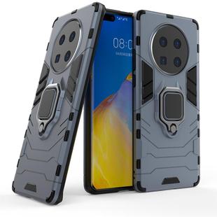 For Huawei Mate 40 Pro Shockproof PC + TPU Protective Case with Magnetic Ring Holder(Navy Blue)