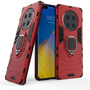 For Huawei Mate 40 Pro Shockproof PC + TPU Protective Case with Magnetic Ring Holder(Red)